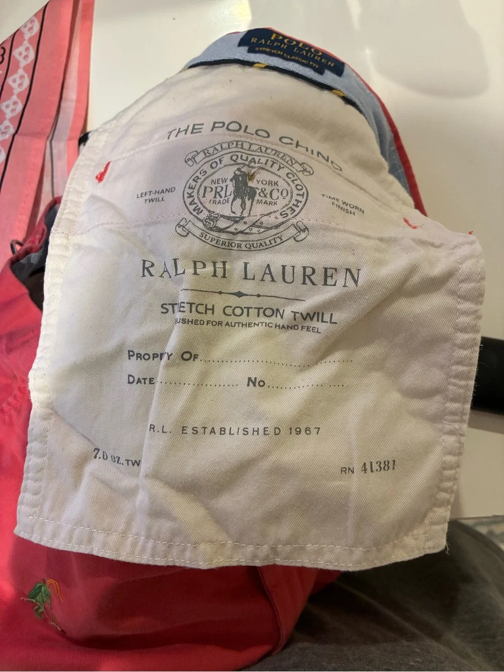 Men's Red Embroidered Cotton Shorts - Polo Ralph Lauren